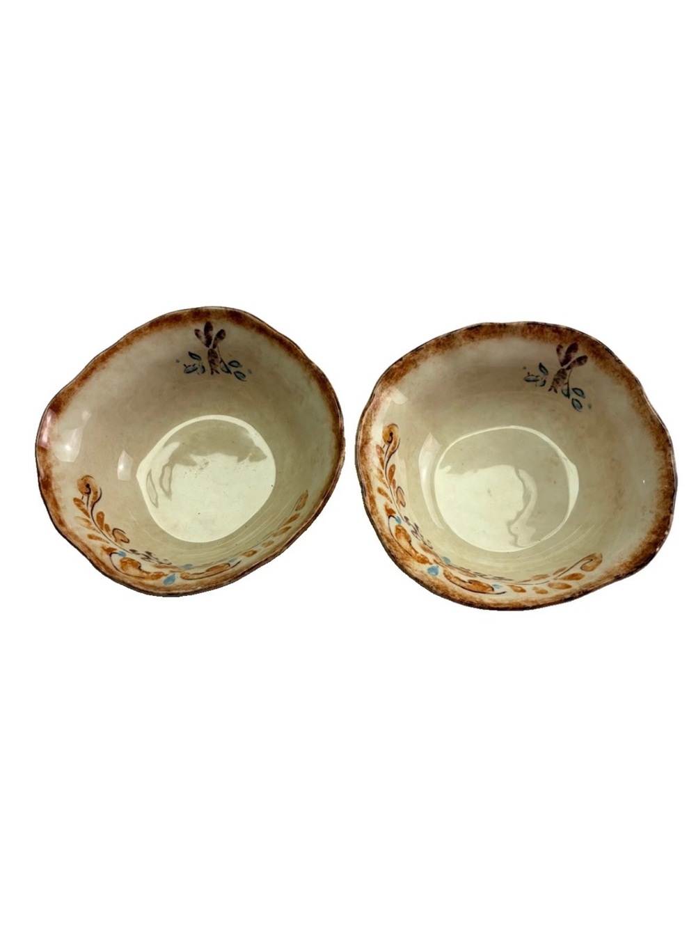 ARTIMINO Tuscany Country hand painted set of two 8” earthenware bowls
